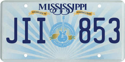 MS license plate JII853