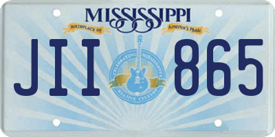 MS license plate JII865