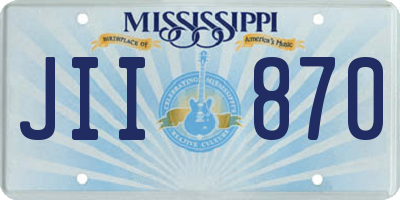 MS license plate JII870
