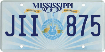 MS license plate JII875