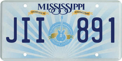 MS license plate JII891