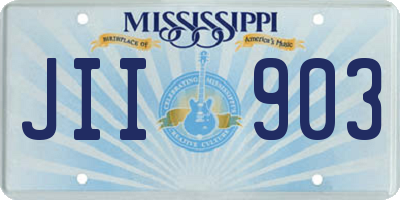 MS license plate JII903