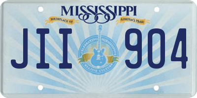 MS license plate JII904