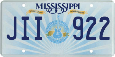 MS license plate JII922