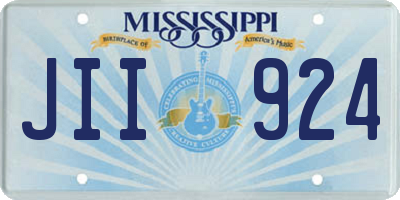 MS license plate JII924