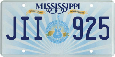 MS license plate JII925