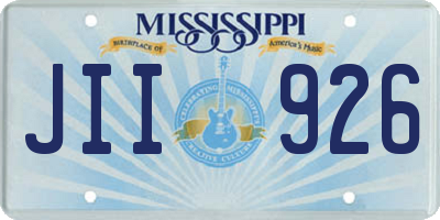 MS license plate JII926