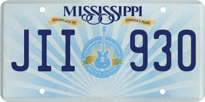 MS license plate JII930