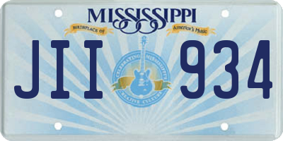 MS license plate JII934