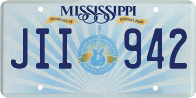 MS license plate JII942