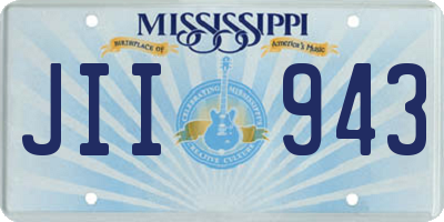 MS license plate JII943