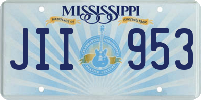 MS license plate JII953