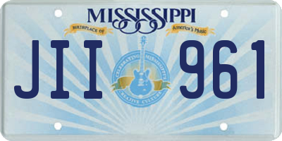 MS license plate JII961