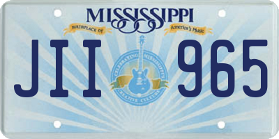 MS license plate JII965