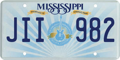 MS license plate JII982