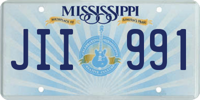 MS license plate JII991