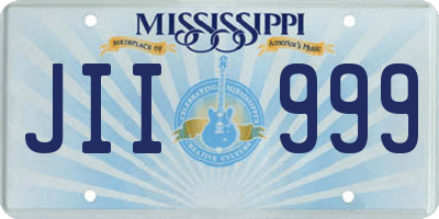 MS license plate JII999