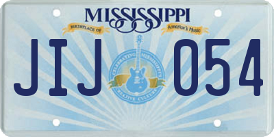 MS license plate JIJ054