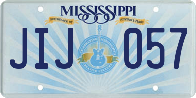 MS license plate JIJ057