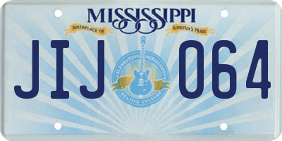 MS license plate JIJ064