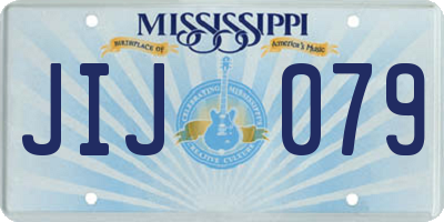 MS license plate JIJ079