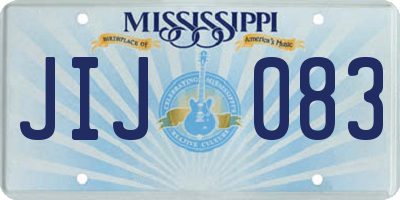 MS license plate JIJ083