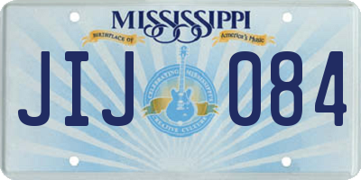 MS license plate JIJ084
