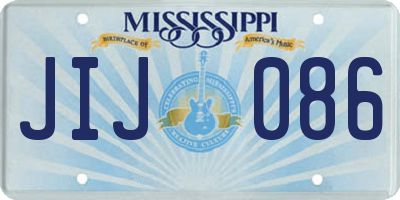 MS license plate JIJ086