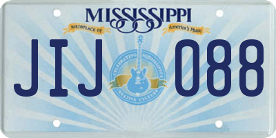 MS license plate JIJ088