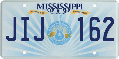 MS license plate JIJ162
