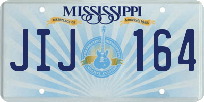 MS license plate JIJ164