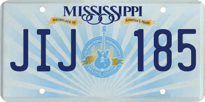 MS license plate JIJ185