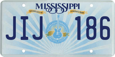 MS license plate JIJ186