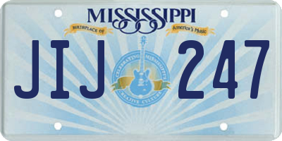MS license plate JIJ247