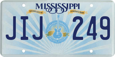 MS license plate JIJ249