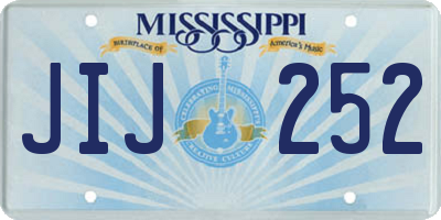 MS license plate JIJ252