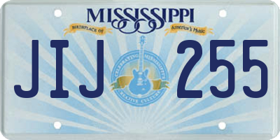 MS license plate JIJ255