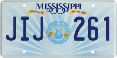 MS license plate JIJ261