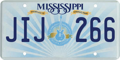 MS license plate JIJ266