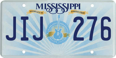 MS license plate JIJ276