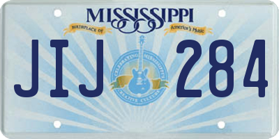 MS license plate JIJ284