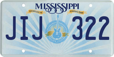 MS license plate JIJ322