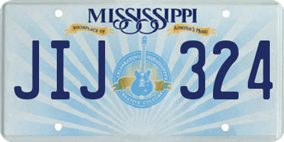 MS license plate JIJ324