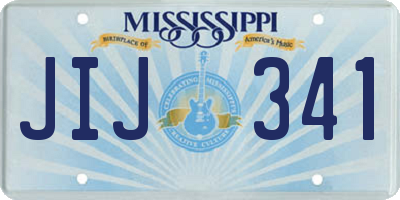 MS license plate JIJ341