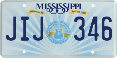 MS license plate JIJ346