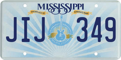 MS license plate JIJ349