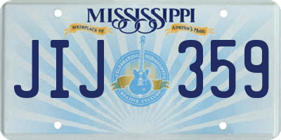 MS license plate JIJ359