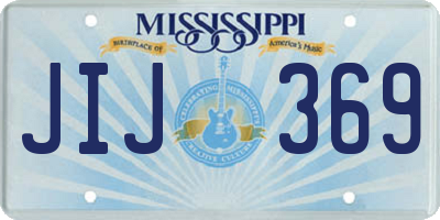 MS license plate JIJ369