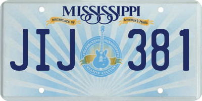 MS license plate JIJ381