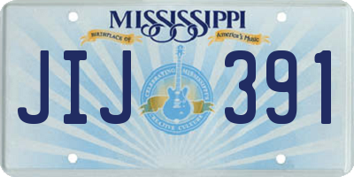 MS license plate JIJ391
